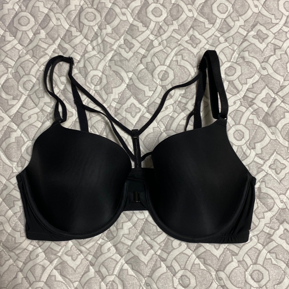Victoria Secret Black Underwire, Front Closure Bra - 36D